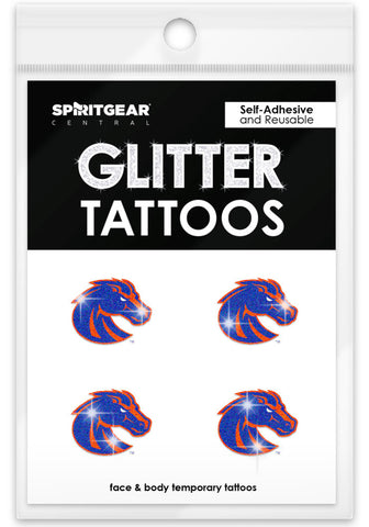 Boise State Broncos Glitter Tattoos 4 Pack