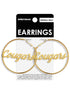 BYU Cougars Gold Nameplate 2" Hoop Earrings