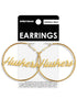 Team Mascot Gold Nameplate 2" Hoop Earrings